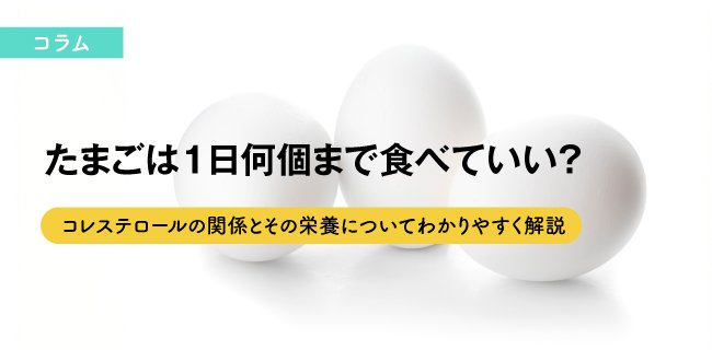 たまごは1日何個まで食べていい？ コレステロールの関係とその栄養についてわかりやすく解説